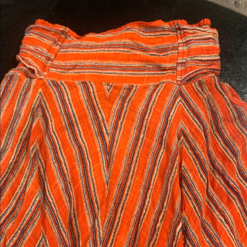 Free People Skirt XS Orange/Blue - Picture 6 of 7